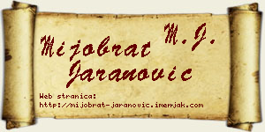 Mijobrat Jaranović vizit kartica